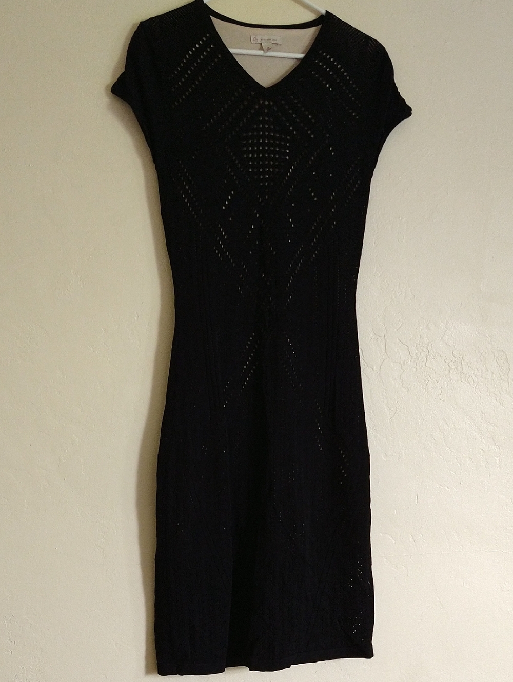 Established 1962 Classic Black Knit V‑Neck Dress Size M